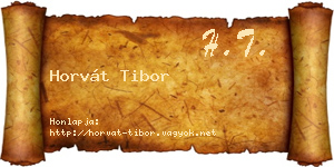 Horvát Tibor névjegykártya